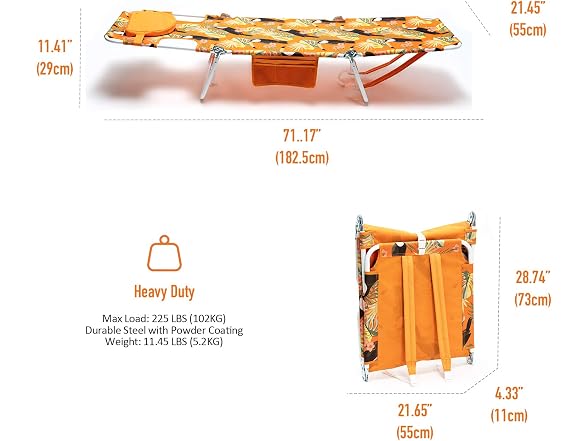 SUNNYFEEL 2 Pack Tanning Chairs