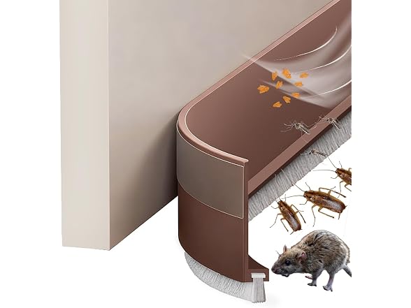 YINGD GAR-116 (2 Pack) 39in Door Draft Stopper Brown