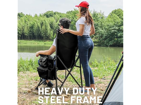 TIMBER RIDGE Black Oversized Camping Chair