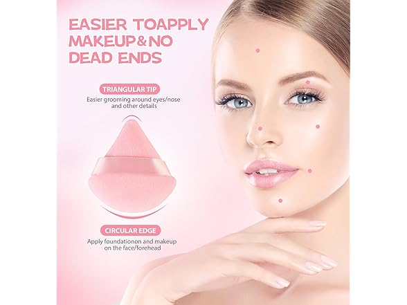 8 Pieces Triangle Powder Puff Face
