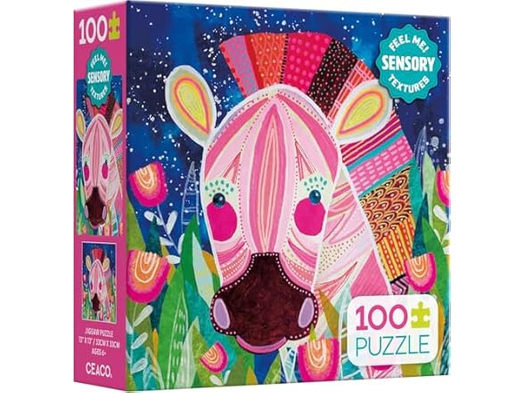 Sensory Textures Colorful Zebra Puzzle