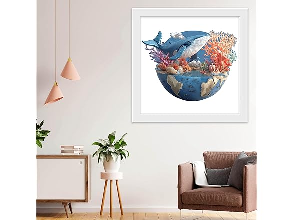 Ixfyloop Wooden Puzzles for Adults, Whale Earth