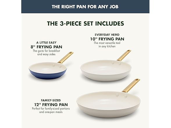 GreenPan 3 Piece Ceramic Cookware Set