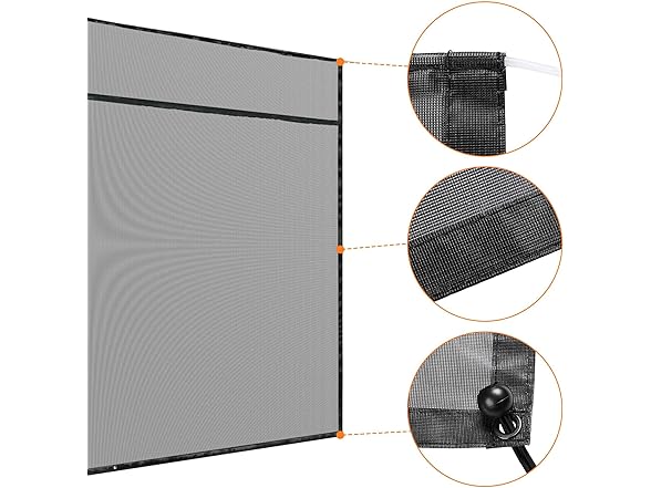 Yescom RV AWNING SCREEN Black