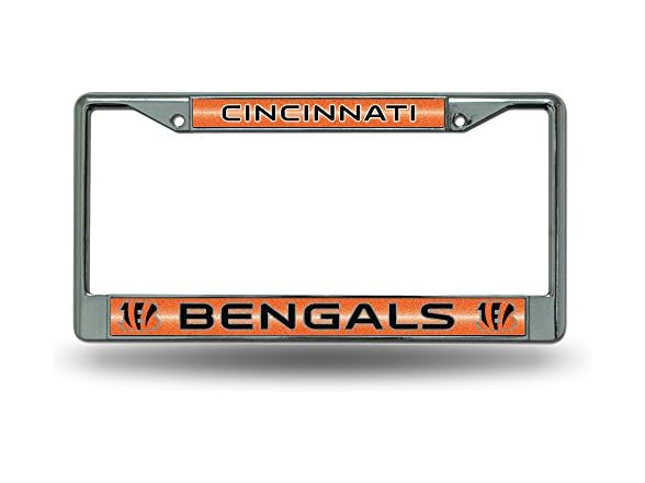 BENGALS Bling Chrome License Plate Frame