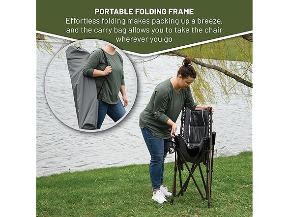 TIMBER RIDGE Bungee Folding Camping Chairs