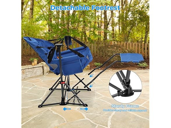 Ainfox Hammock Camping Chair with Footrest, Foldable Portable(Open Box)