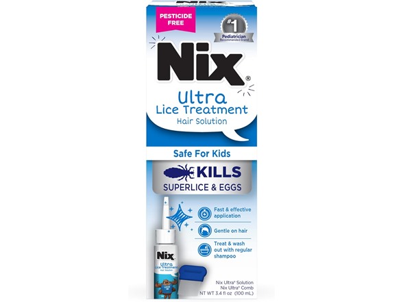 Nix 3.4 Fl Oz 2 Pack Ultra Lice Treatment & Lice Comb