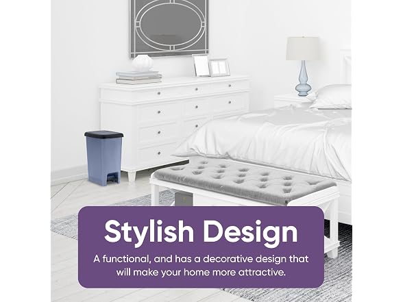 Superio 2.5 Gal Step-On Can Grey/Black
