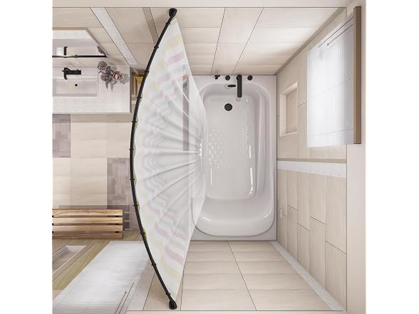 Design House Adjustable Curved Shower Rod