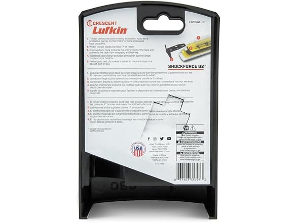 Lufkin L1225AL-02 Shockforce G2 25-ft Tape