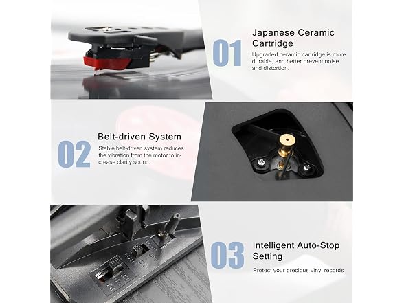 LP&No.1 9-in-1 BT Vinyl Record Player