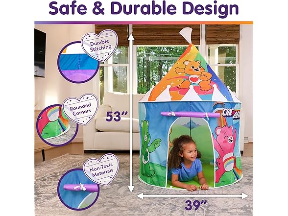 Care Bears Castle Tower Pop-Up Tent for Kids