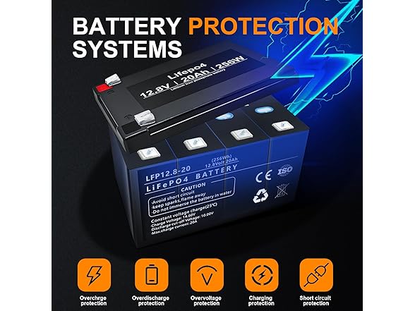12V Lithium 20AH Rechargeable LiFePO4 Battery