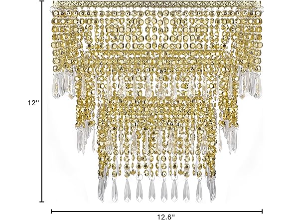 Waneway 3 Tier Chandelier Shade Gold