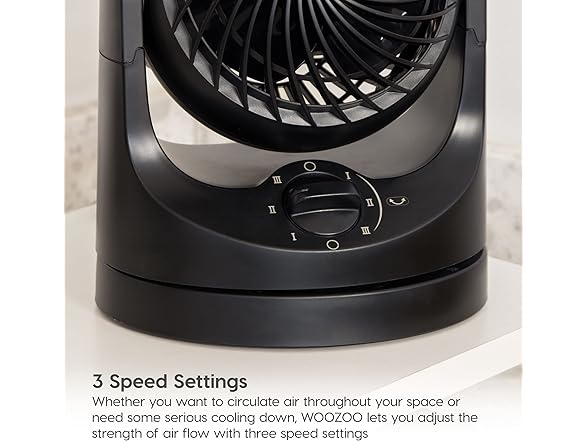 IRIS WOOZOO Desk Fan Black