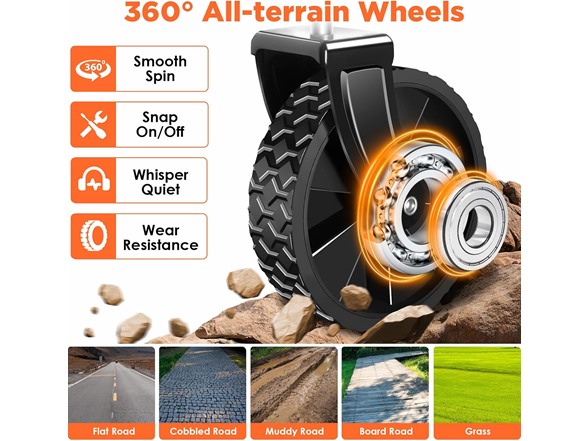 JINIHFW Wagon Cart Foldable, Portable w/ Wheels