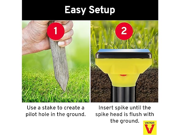 Victor M9014 Solar Powered Sonic Spike- Mole Deterrent