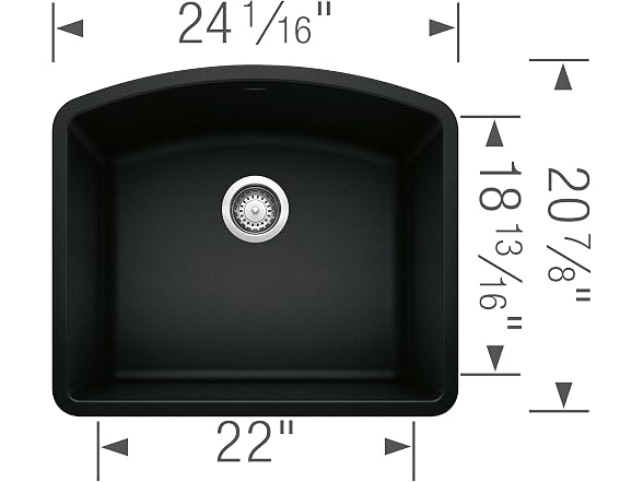 Diamond SILGRANIT 24" Single Bowl Undermount Kitch