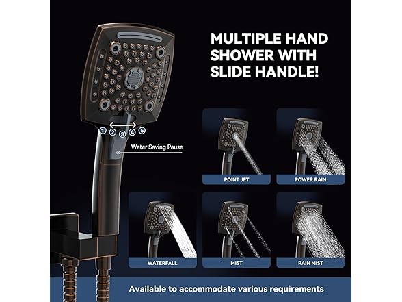 ELLO&ALLO Oil Rubbed Bronze Shower Faucet Set