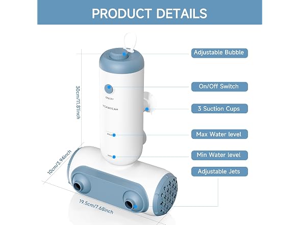 Portable Jets for Tub, Dual Mode Bubble