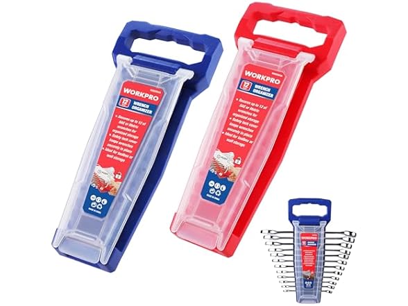 WORKPRO 2-Piece Wrench Organizer Green