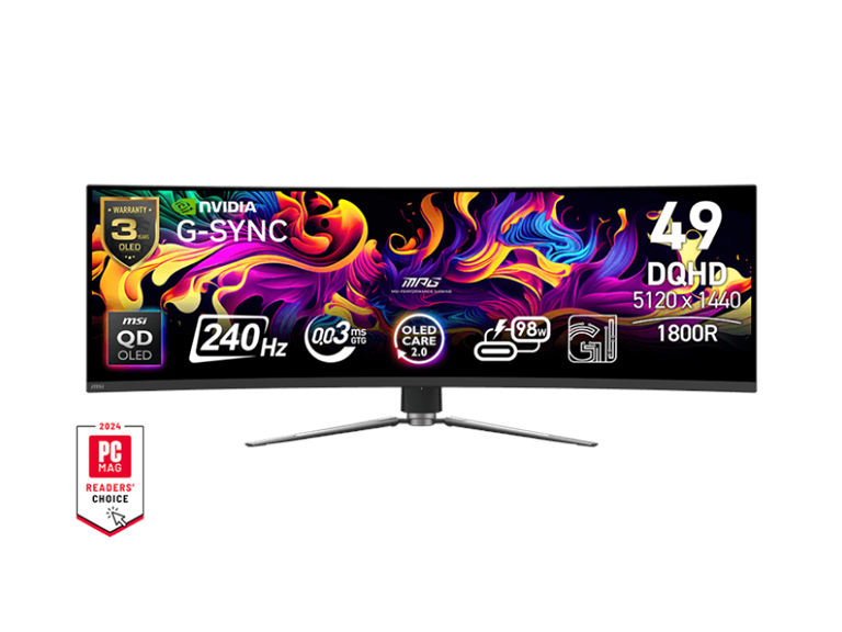 MSI 49" DQHD Curved Monitor | MPG 491CQPX QD-OLED