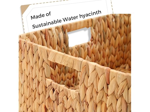 Suptinwear Handwoven Wicker Basket Set of 3