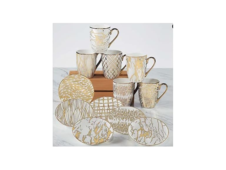 Certified International Matrix Gold Plated Canape Plates