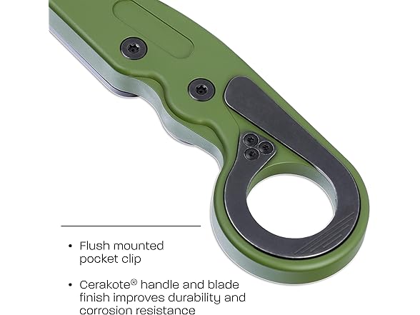 CRKT Provoke Knife Kinematic Karambit Green