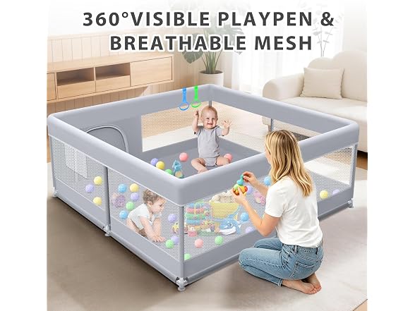 XVISHX 50x50" Baby Playpen
