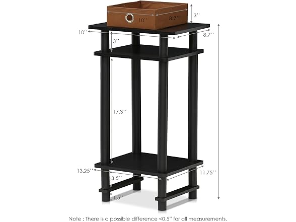 Furinno Turn-N-Tube End Table, 2-Pack