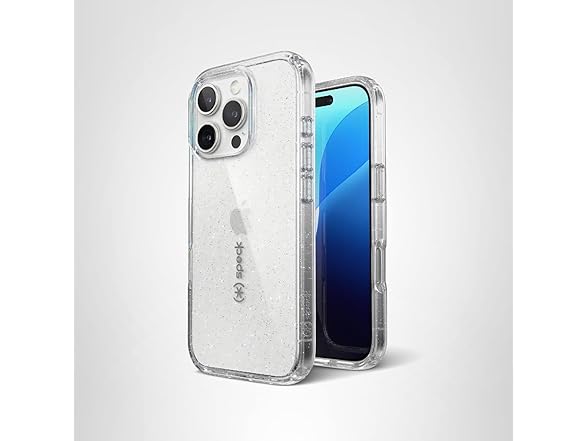 Speck Clear iPhone 16 Pro Case Glitter