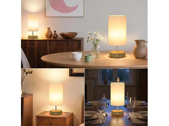 TOBUSA 2-Pack Rechargeable Table Lamps