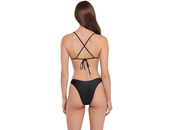 Steve Madden Women X-back Ring Front Swim Top