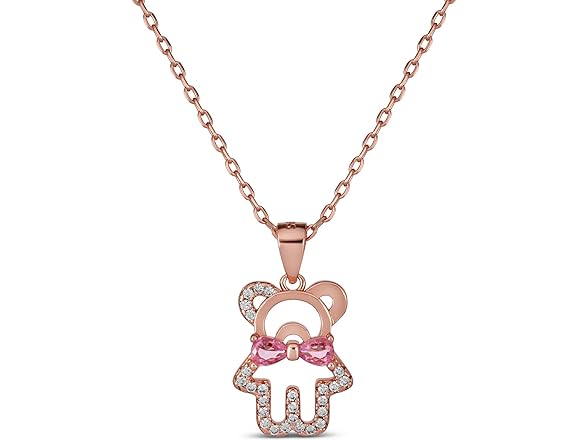 Namomi Rose Gold Teddy Bear Necklace