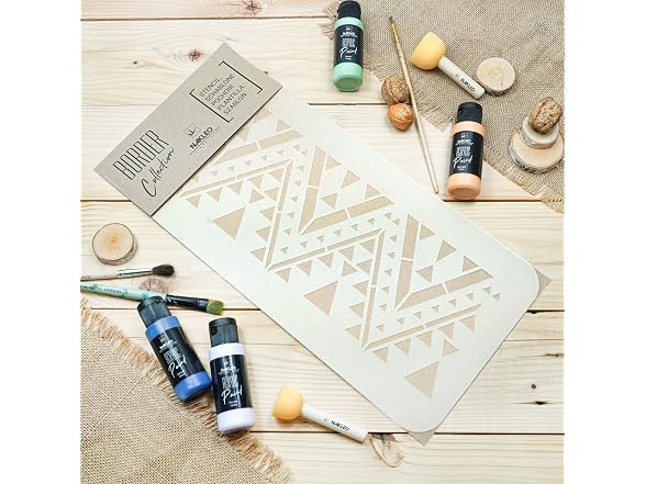 NAKLEO Border Wall Stencil 8,3”x17,7”,