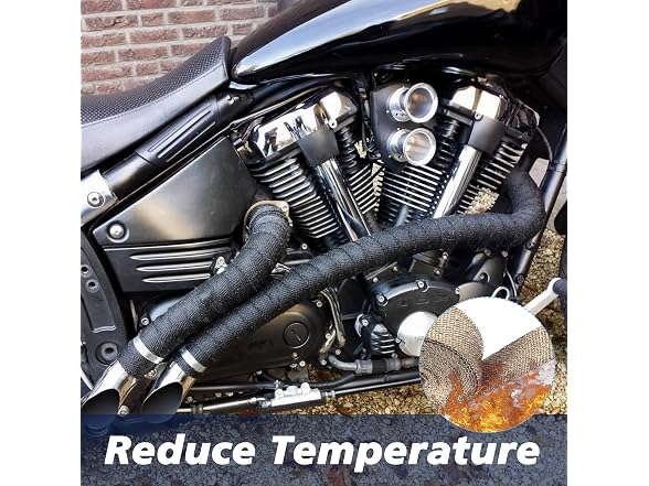 PANDURE Exhaust Heat Wrap Roll for Motorcycle Auto