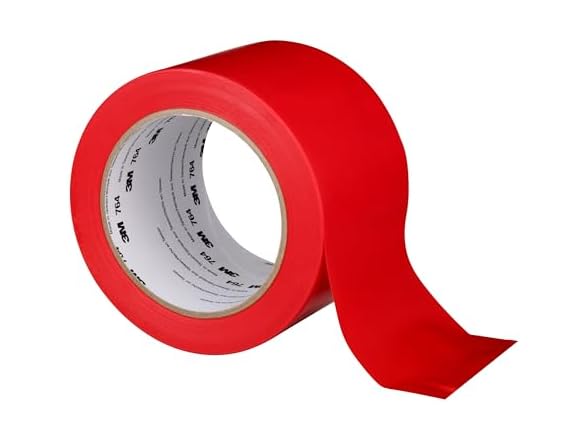 3M Vinyl Tape 764, 3 in x 36 yd, Red