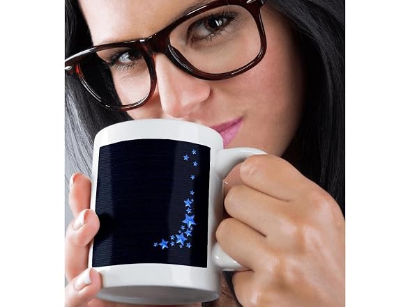 3dRose Falling Stars Bright Blue Mug