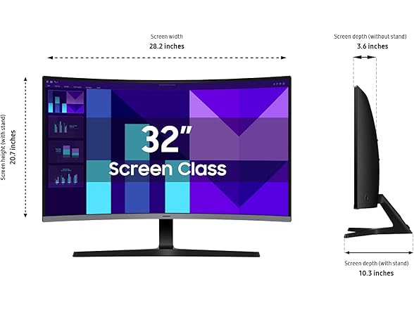 Samsung 32" FHD Curved Monitor | LS32D396GANXZA