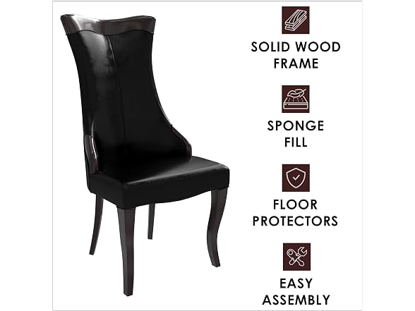 Leisuremod NC20BL Novara Dining Chair
