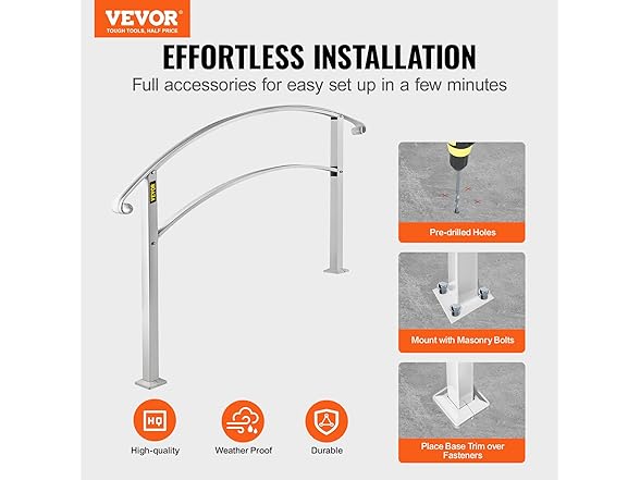 VEVOR Handrails for Outdoor Steps