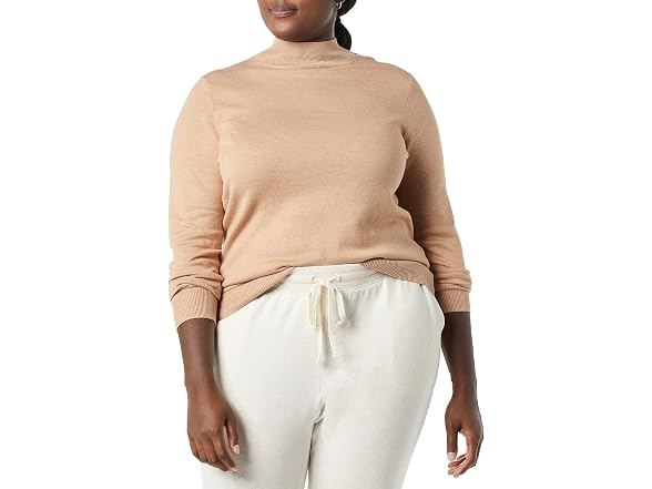 Amazon Essentials Women Lightweight Mockneck Sweater