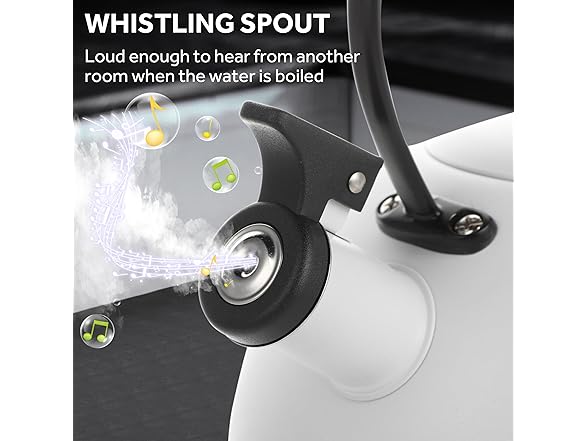 YSSOA Whistling Stovetop Tea Kettle, 3.17 Quart