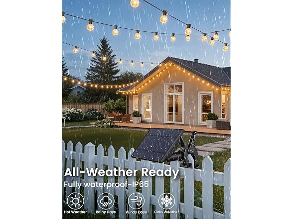 Brightever B0G4M1VT5F 100FT Solar String Lights Outdoor