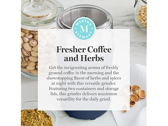 Martha Stewart Electric Coffee & Spice Grinder, Indigo Blue