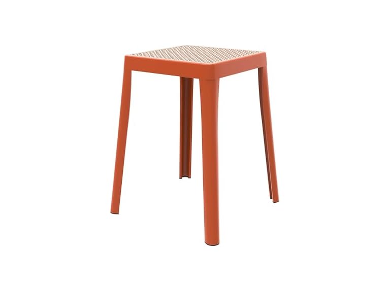 LeisureMod TS12OR Teresse Dining Stool Orange