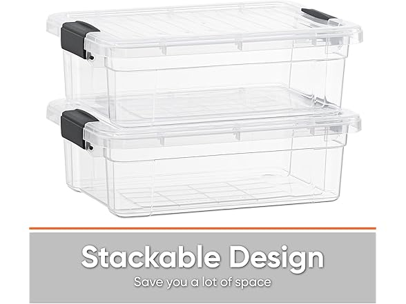Superio Clear Storage Boxes with Lids, 1.27 Quart  36 Pack