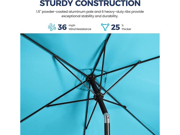 Sunvivi Outdoor 6.5 x 10 Ft Rectangular Umbrella